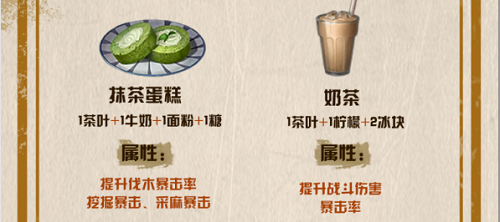 明日之后茶叶食谱配方有哪些 明日之后茶叶食谱配方介绍