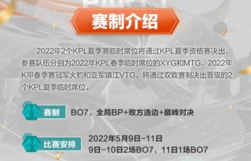 王者荣耀KPL2022夏季资格赛什么时候开始（王者荣耀kpl夏季赛什么时候开始2020）