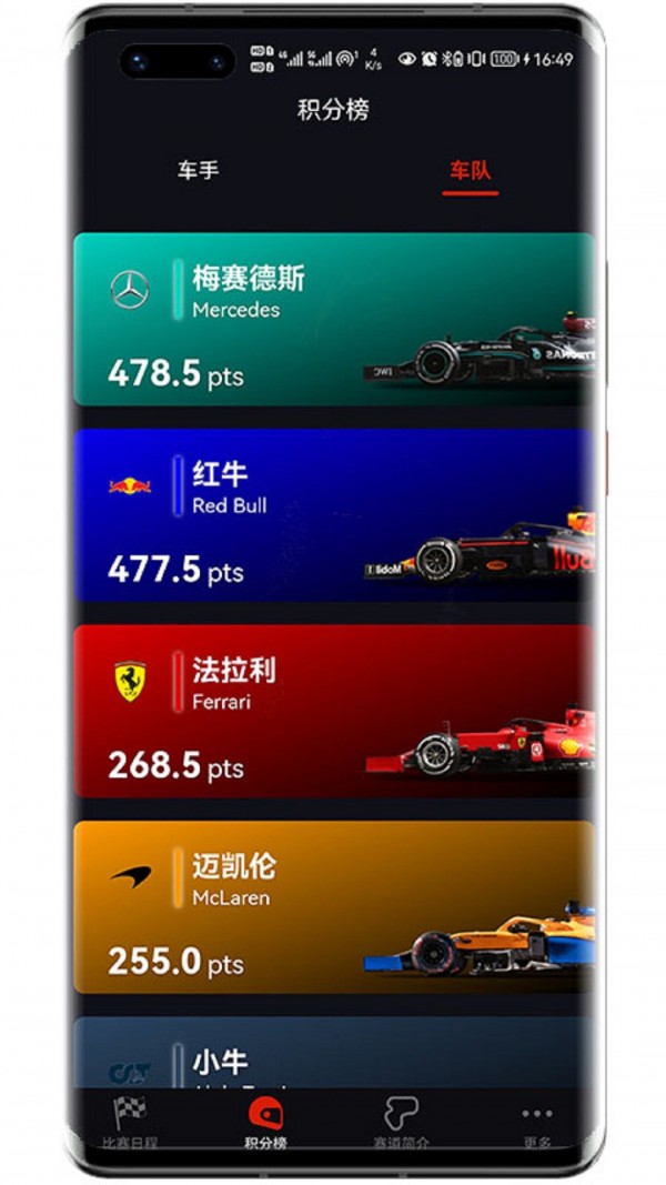 F1赛程