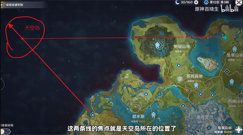 原神天空岛是什么地方 地图位置坐标分析