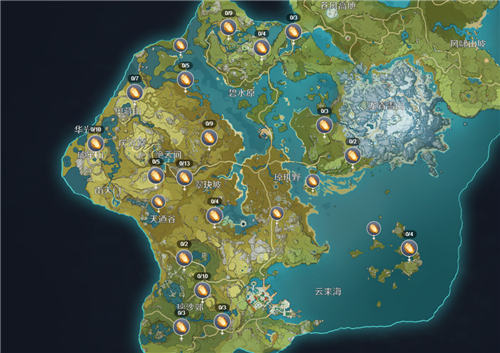 原神石珀采集地点路线地图