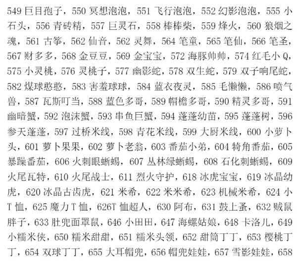 洛克王国宠物蛋编号大全一览