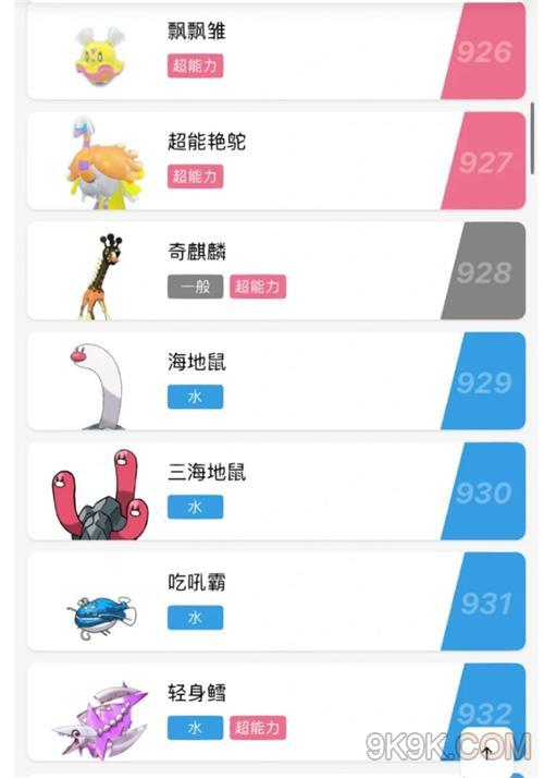 宝可梦朱紫图鉴最新大全一览