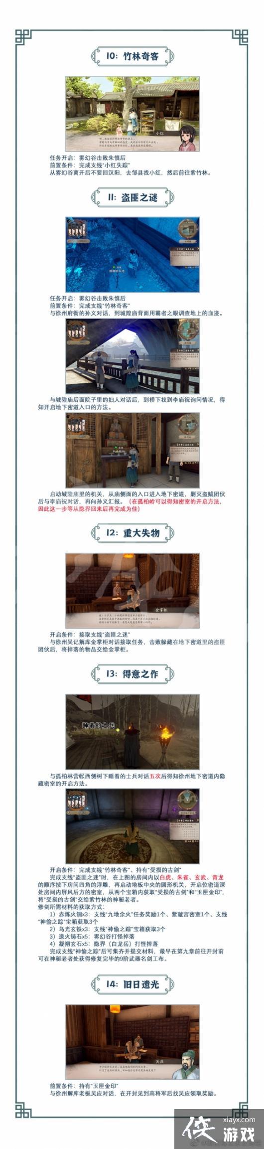 《霸剑霄云录》支线攻略汇总 全支线任务流程指南