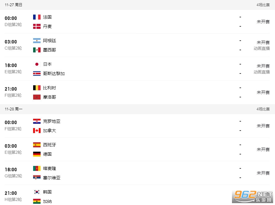 世界杯2022赛程表中国时间 世界杯2022赛程表北京时间