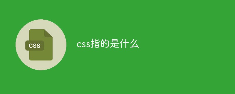 css指的是什么