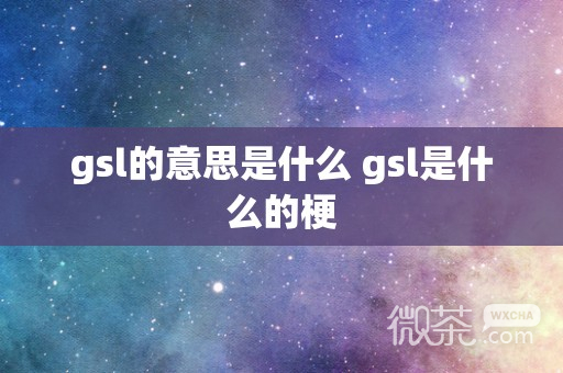 gsl的意思是什么详情