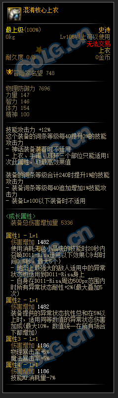 DNF机械七战神实验室史诗装备掉落一览